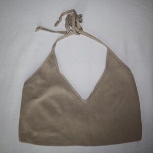 Free people nitted crop halter top